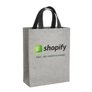 ساک دستی باکسی مقوایی طوسی ایستاده مناسب برندهای لوکس